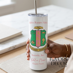 Tumbler - Alpha Kappa Alpha | Sorority Crest Personalized Tumbler
