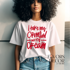 T Shirt - Delta Sigma Theta Sorority Soror Crimson with Cream