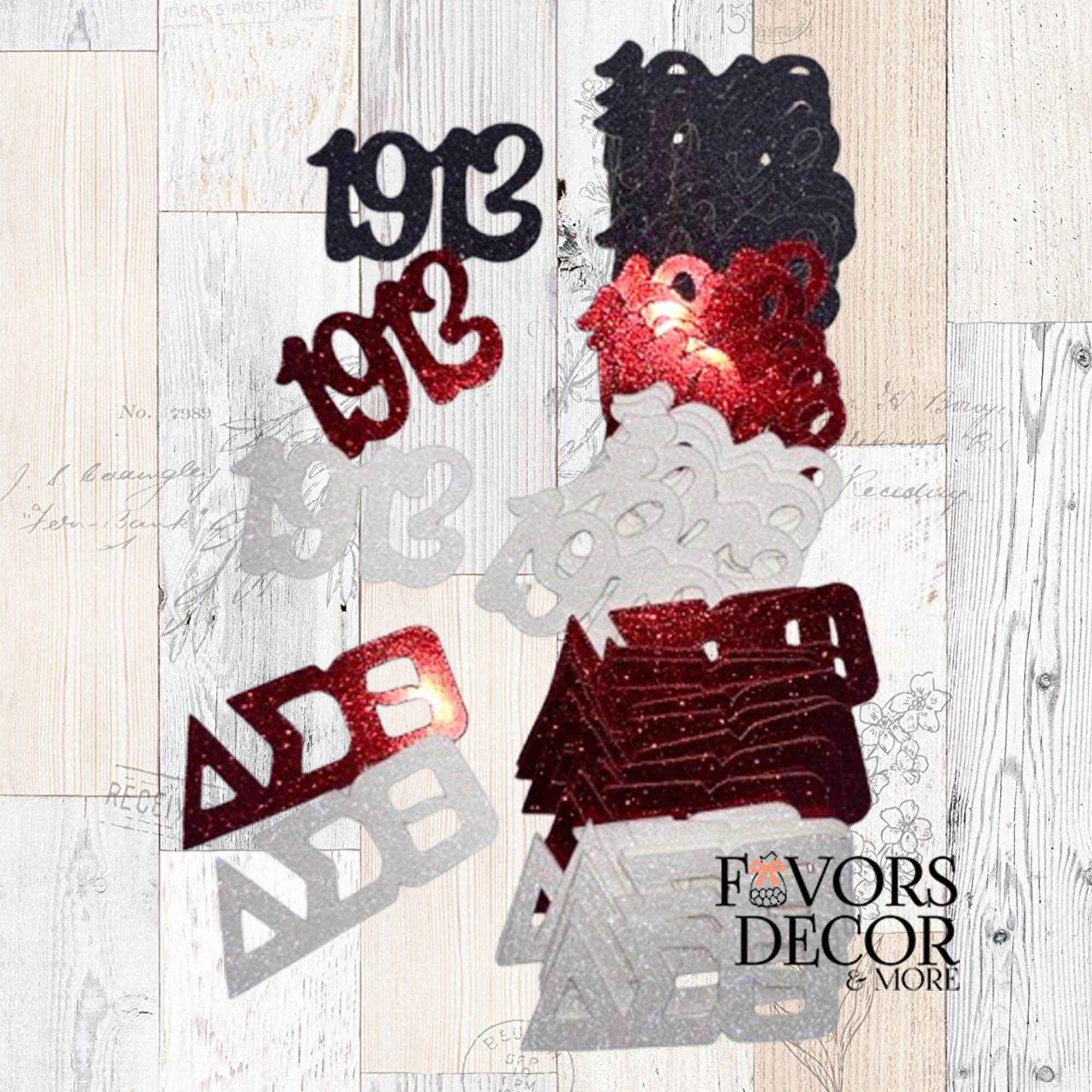 Glitter Confetti β Delta Sigma Theta - 1913 & ΞΣΠTable Decor for Sorority Events - Favors Decor and More