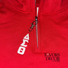 Zipper Pulls - Delta Sigma Theta | Red and White Greek Letters