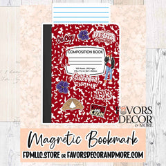 Magnetic Bookmark - Delta Sigma Theta | Composition Notebook Magnetic Bookmark - Favors Decor and More