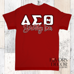 T Shirt - Delta Sigma Theta Greek Letters and Script