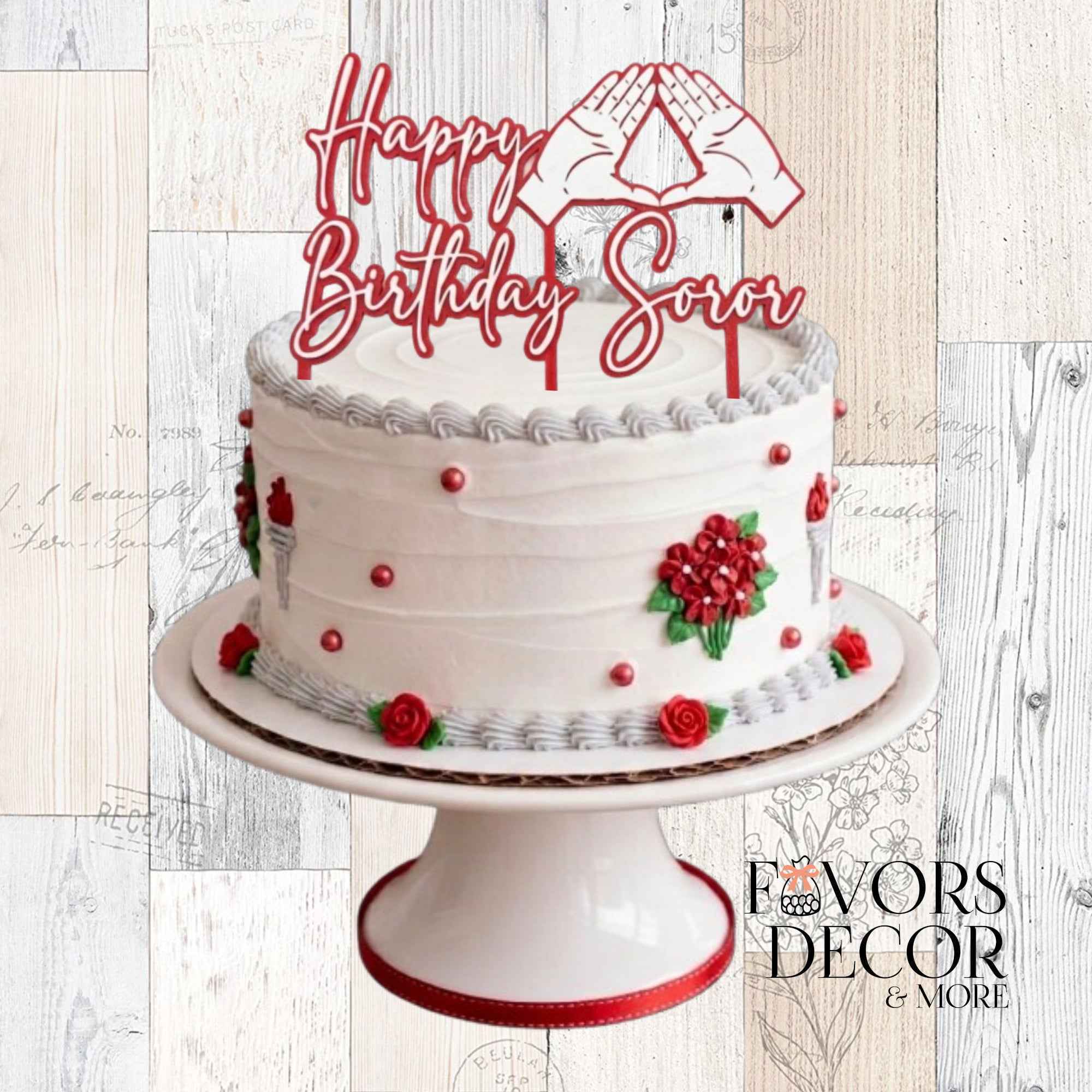 Cake Topper - Delta Sigma Theta | Happy Birthday Soror