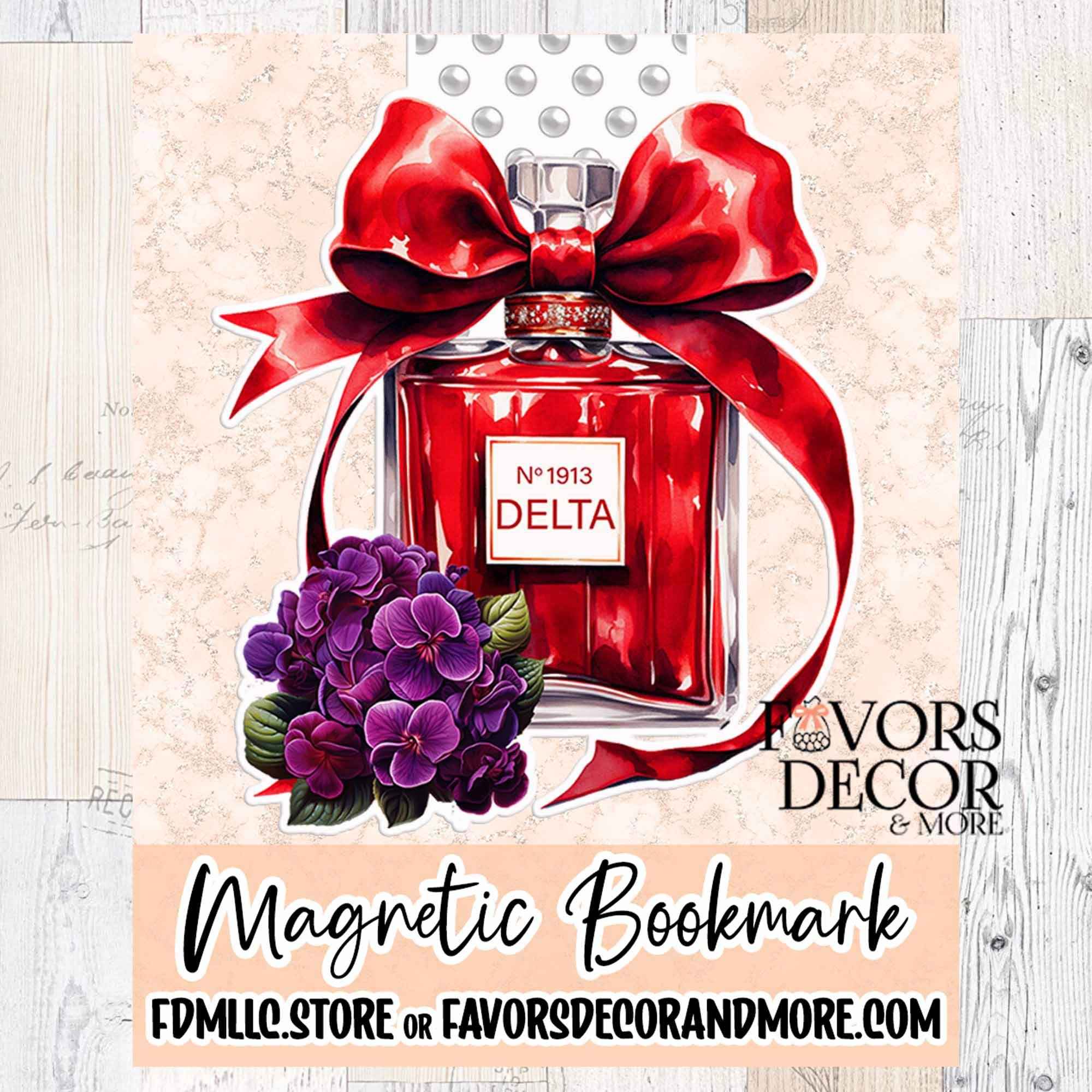 Magnetic Bookmark - Delta Sigma Theta | No. 1913 DELTA Perfume Magnetic Bookmark - Favors Decor and More