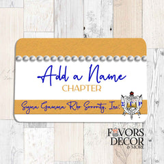 Name Badge - Sigma Gamma Rho | Design II Personalized