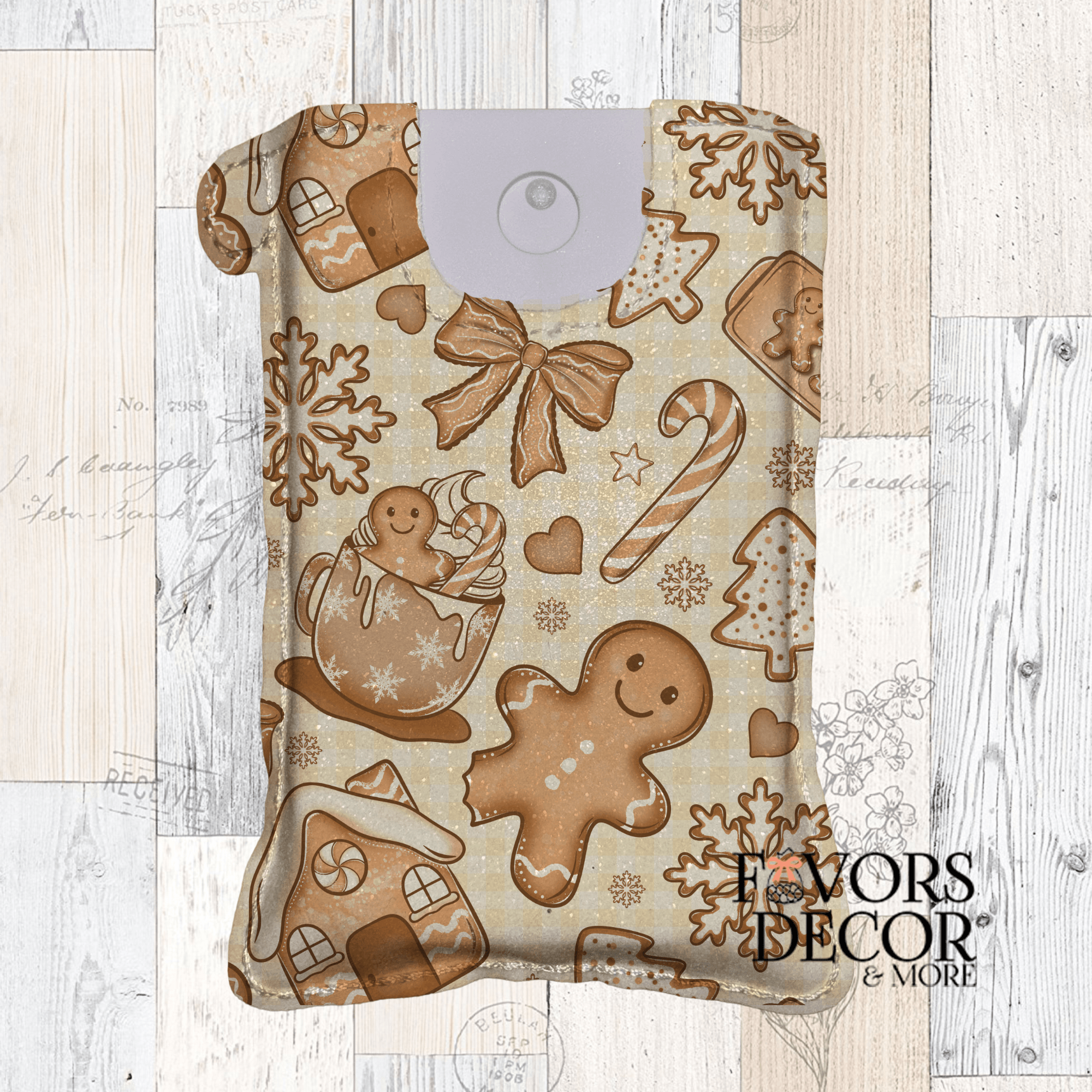 Spray Sanitizer Holder - Gingerbread Dreams - Favors Decor and More