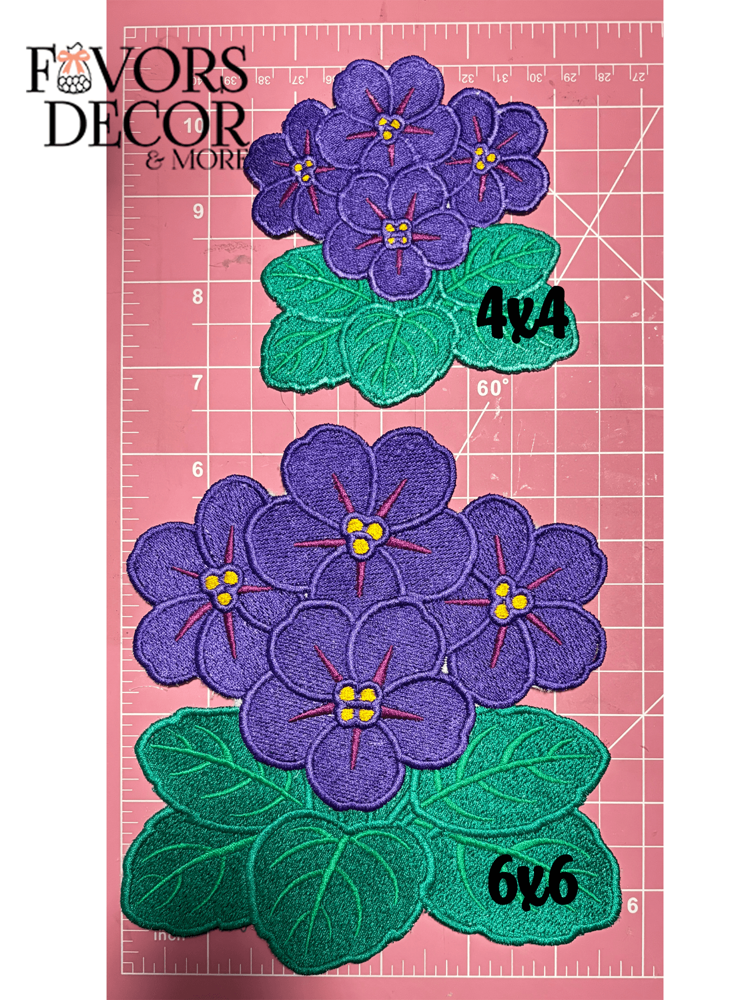 Patch - Delta Sigma Theta | African Violets Iron-on Patch - Favors Decor and More