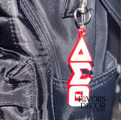 Delta Sigma Theta Inspired Greek Letter Zipper Pull Charm