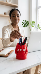 Pen Holder | Delta Sigma Theta Hoodie DST Desk Organizer | Sorority Office Decor | Red Hoodie Pencil Cup