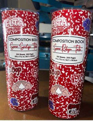 Tumbler - Delta Sigma Theta | Composition Notebook and Stickers Personalized