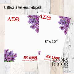 Notepad - Delta Sigma Theta | Personalized Stationery with African Violets
