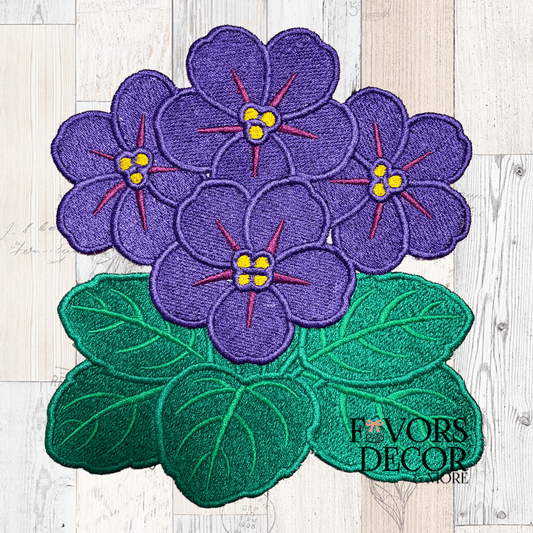 Patch - Delta Sigma Theta | African Violets Iron-on Patch - Favors Decor and More