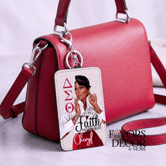 Card Holder Keychain | Delta Sigma Theta - Walk by Faith Delta Sigma Theta
