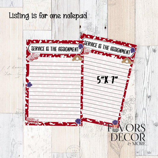 Notepad - Delta Sigma Theta | Service is the Assignment Composition Notebook Theme