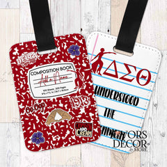 Luggage Tag - Delta Sigma Theta | Composition Notebook and Delta Stickers - Favors Decor and More