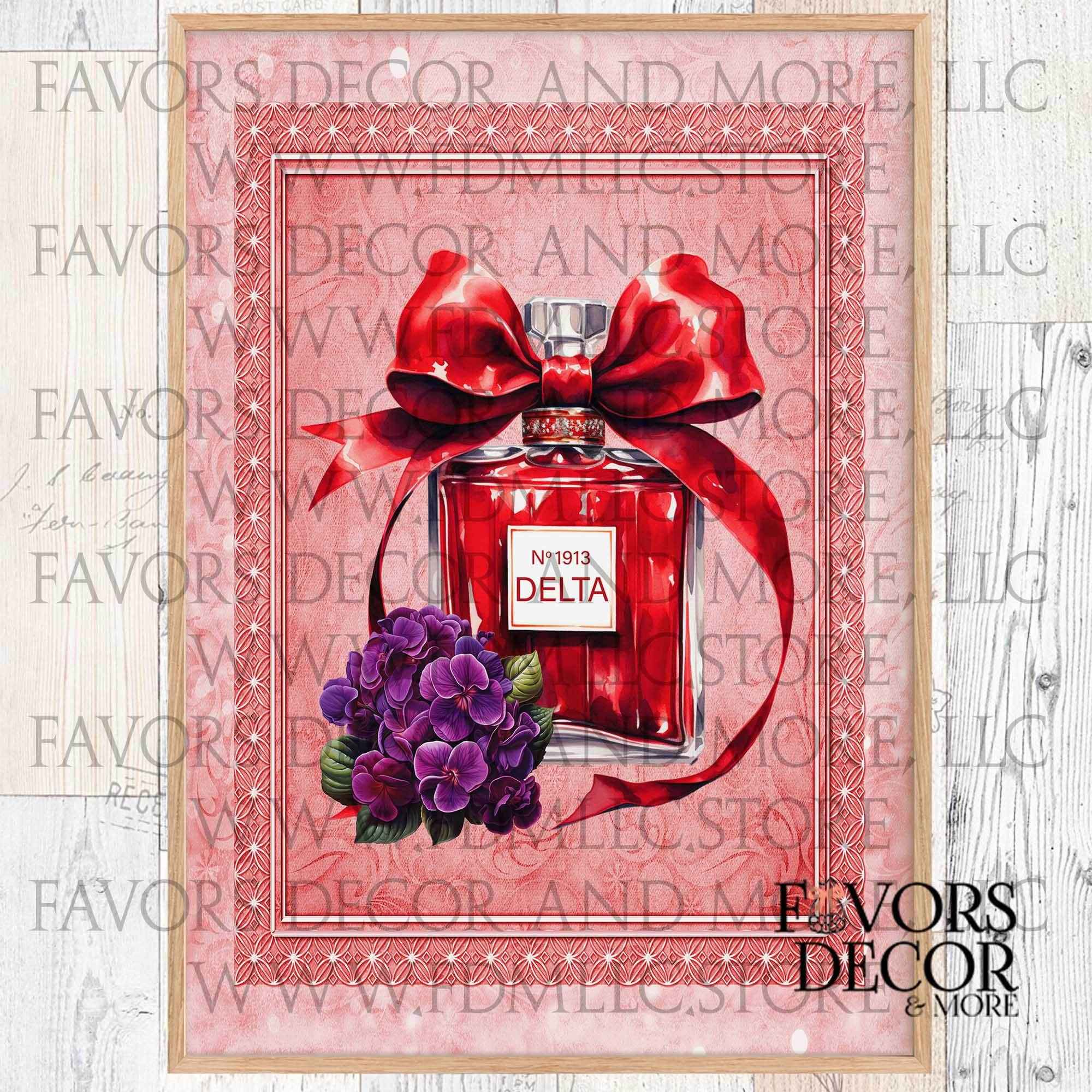 Poster - Delta Sigma Theta | No. 1913 African Violets Keepsake Poster Wall Art - Favors Decor and More