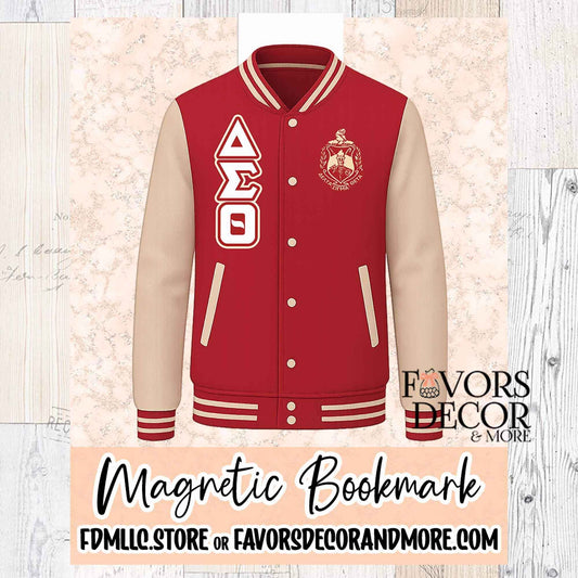 Magnetic Bookmark - Delta Sigma Theta | Varsity Line Jacket - Favors Decor and More