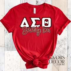 T Shirt - Delta Sigma Theta Greek Letters and Script