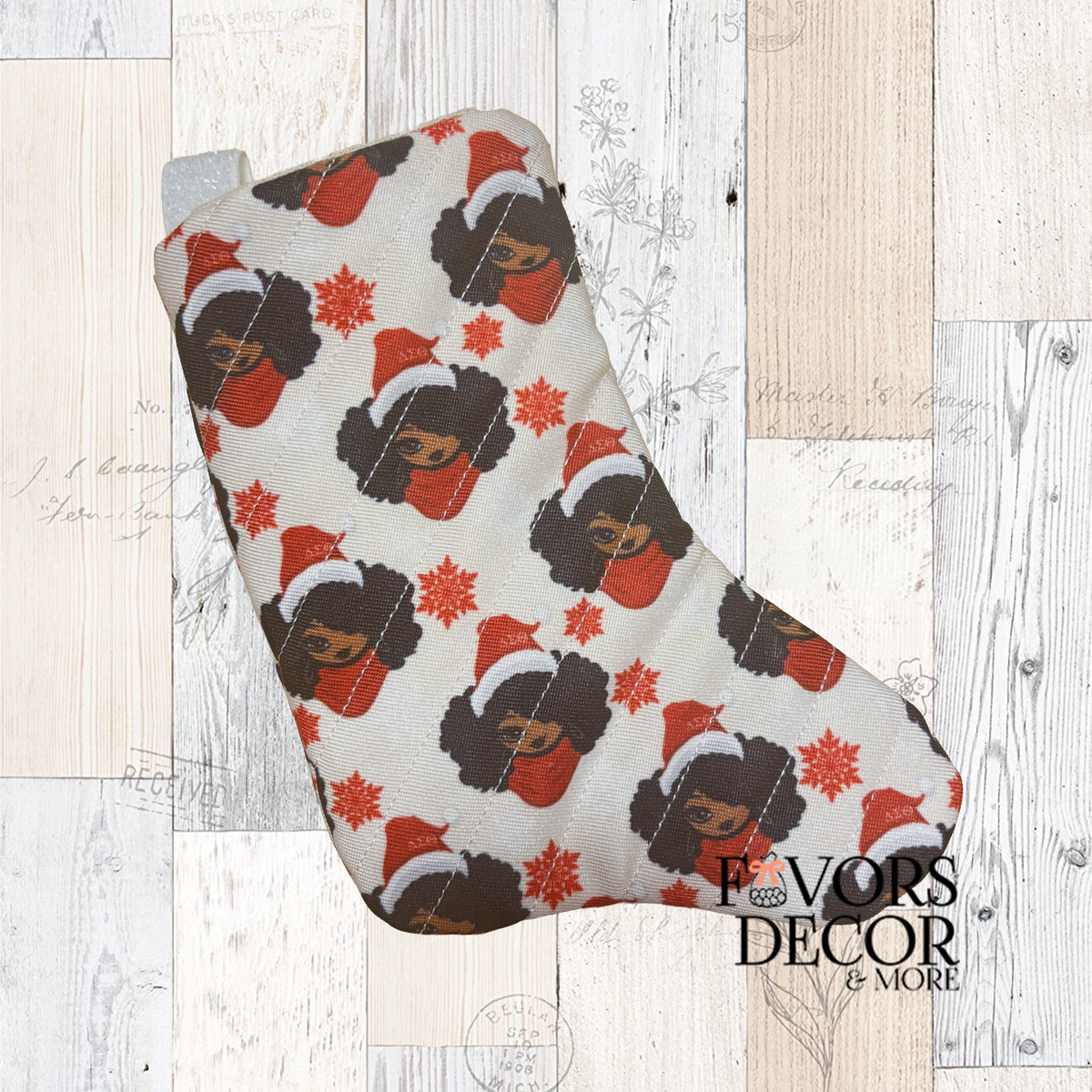 Mini Afro Chic Santa Snowflake Stocking Gift Card Holder & Christmas Tree Ornament | Delta Sigma Theta (Copy)