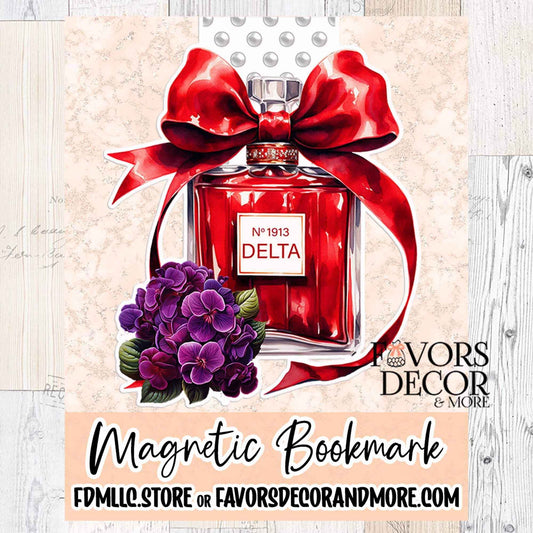Magnetic Bookmark - Delta Sigma Theta | No. 1913 DELTA Perfume Magnetic Bookmark - Favors Decor and More