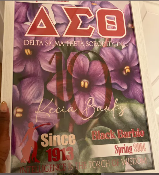Poster - Delta Sigma Theta | Personalized Line Crossing Poster Keepsake Art Print