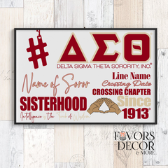 Poster - Delta Sigma Theta Crossing Poster Sorority Wall Art Keepsake Poster