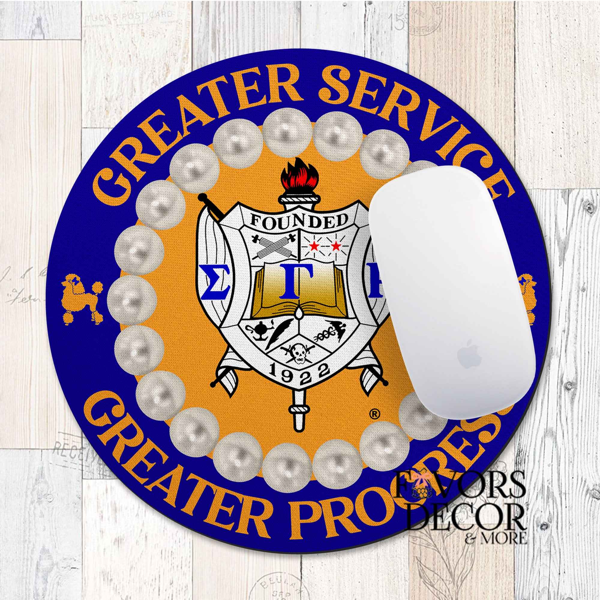 Mouse Pad - Sigma Gamma Rho Sorority | Sorority Motto Greater Service Greater Progress