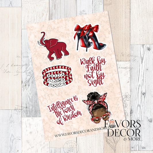 Sticker Sheet | Delta Sigma Theta Sisterhood, ΔΣΘ Decals