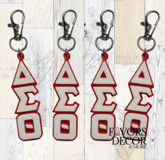 Zipper Pull - Delta Sigma Theta - Greek Letters - Favors Decor and More