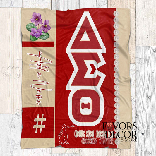 Blanket - Delta Sigma Theta Sorority | 22 Pearls Crossing Throw Blanket - Favors Decor and More