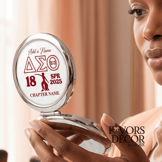 Compact Mirror - Delta Sigma Theta Sorority | Personalized Crossing Mirror - Favors Decor and More