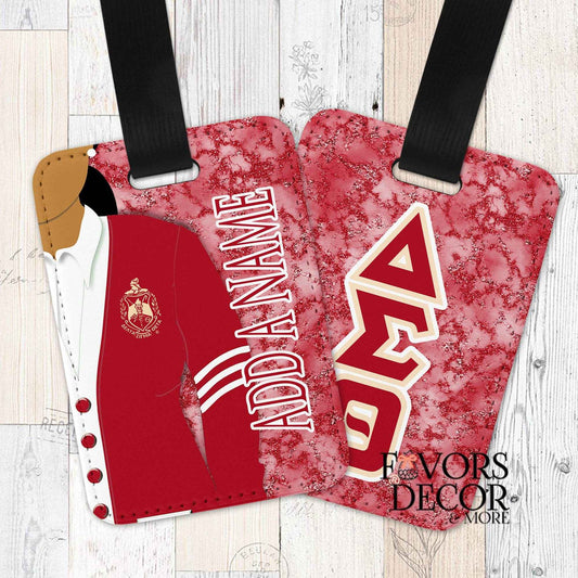 Luggage Tag | Delta Sigma Theta - Cardigan Sweater Personalized - Favors Decor and More