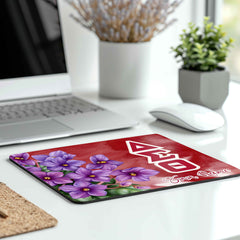 Mouse Pad - African Violets and Greek Letters Delta Sigma Theta Sorority