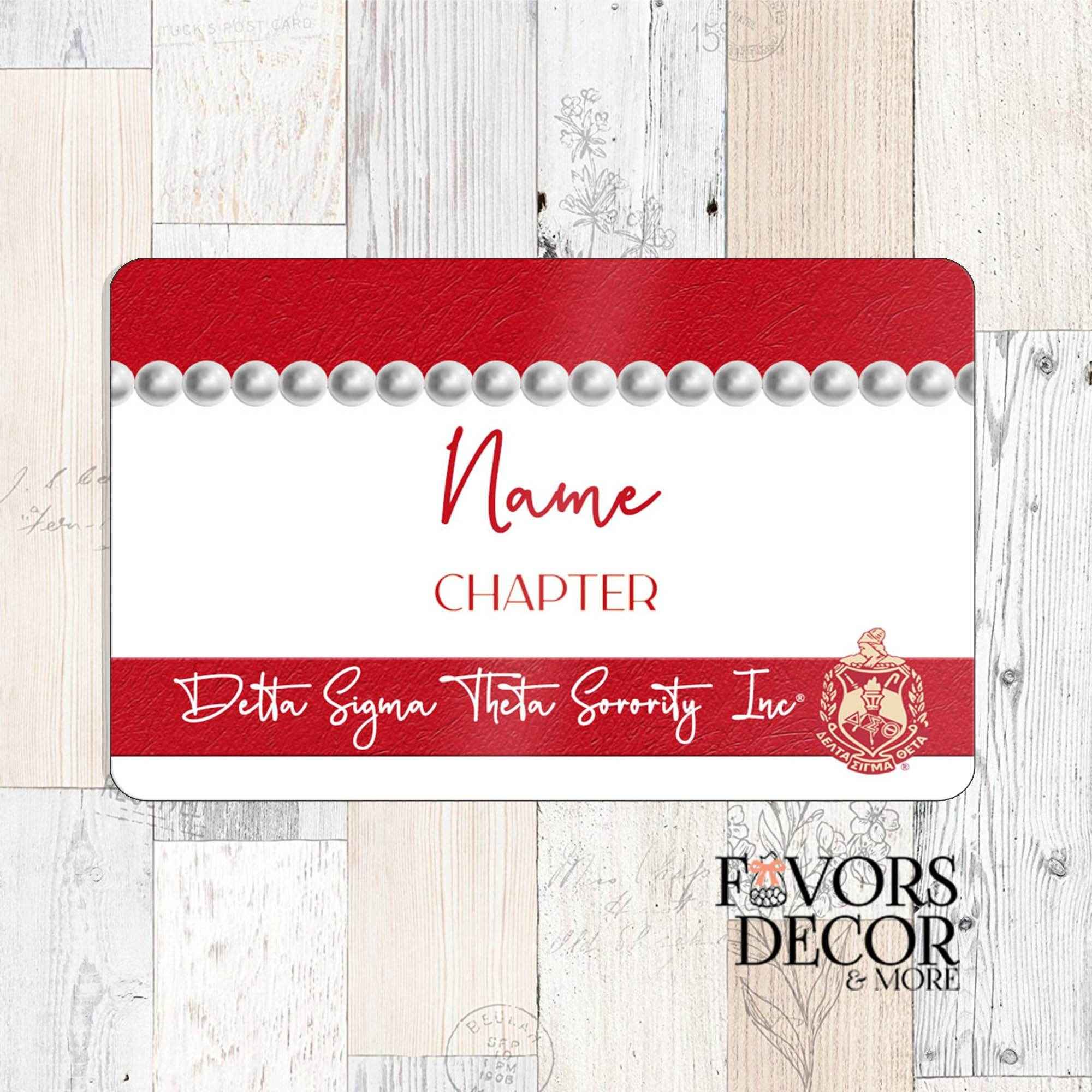 Name Badge - Delta Sigma Theta | Design II Personalized - Favors Decor and More