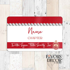 Name Badge - Delta Sigma Theta | Design II Personalized - Favors Decor and More