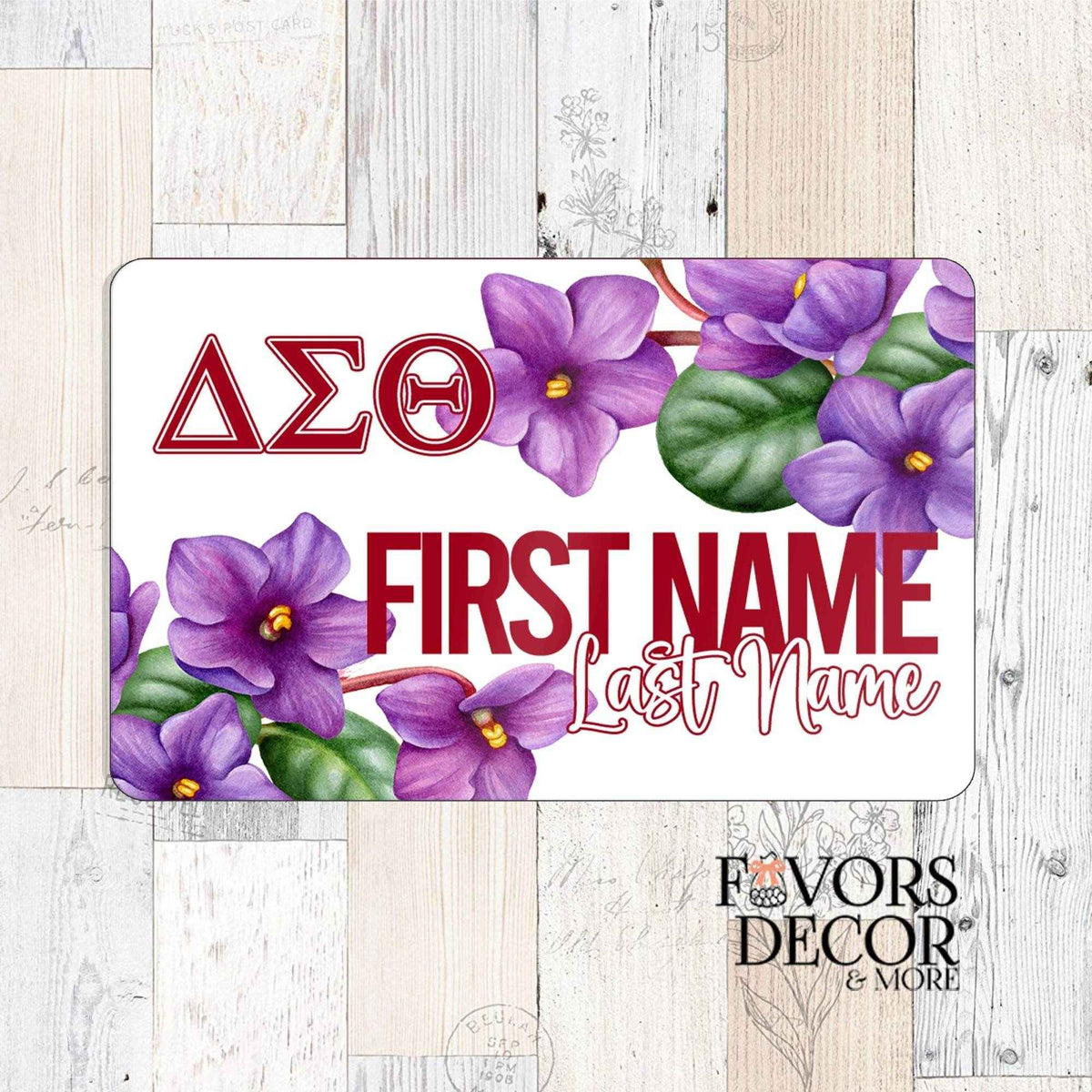 Name Badge | Delta Sigma Theta - Design V Personalized - Favors Decor and More