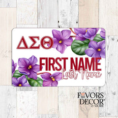 Name Badge | Delta Sigma Theta - Design V Personalized - Favors Decor and More