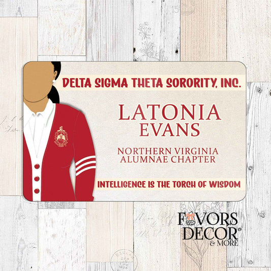 Name Badge - Delta Sigma Theta | Design VI Personalized - Favors Decor and More
