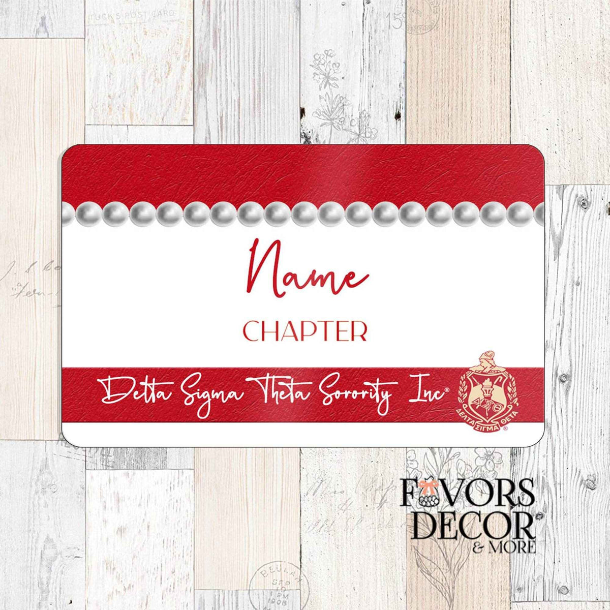 Name Badge - Delta Sigma Theta | Design II Personalized - Favors Decor and More