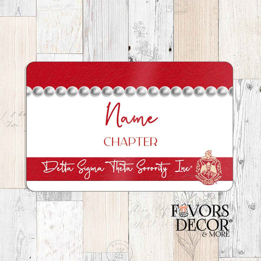 Name Badge - Delta Sigma Theta | Design II Personalized - Favors Decor and More