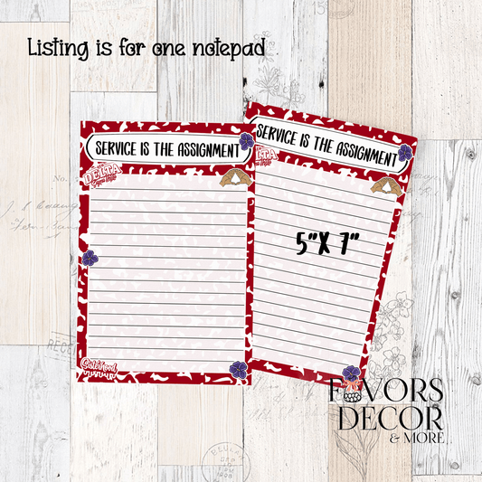 Notepad - Delta Sigma Theta | Service is the Assignment Composition Notebook Theme - Favors Decor and More