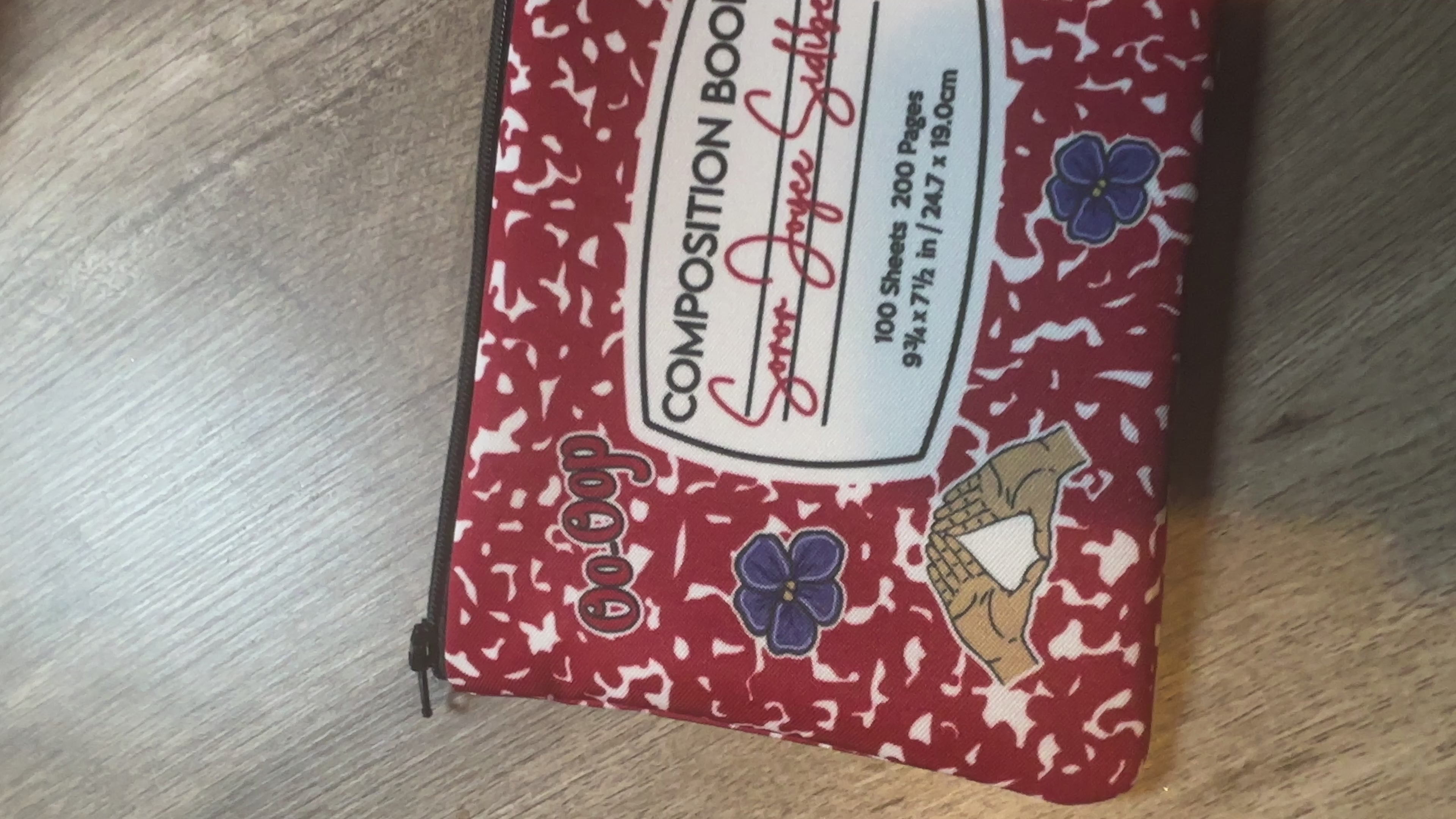Zipper Pouch -  Delta Sigma Theta | Composition Notebook and Stickers