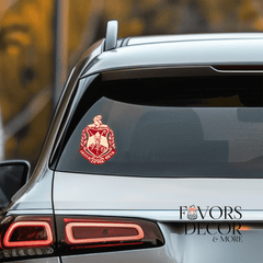 Sticker - Delta Sigma Theta Crest | Waterproof UV DTF Sorority Decal - Favors Decor and More