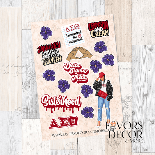 Stickers - Delta Sigma Theta - Favors Decor and More