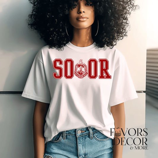 T Shirt - Delta Sigma Theta Sorority Soror and Shield - Favors Decor and More