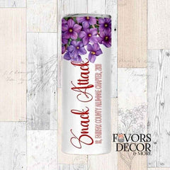 Tumbler - Delta Sigma Theta | African Violets Floral Bouquet - Favors Decor and More